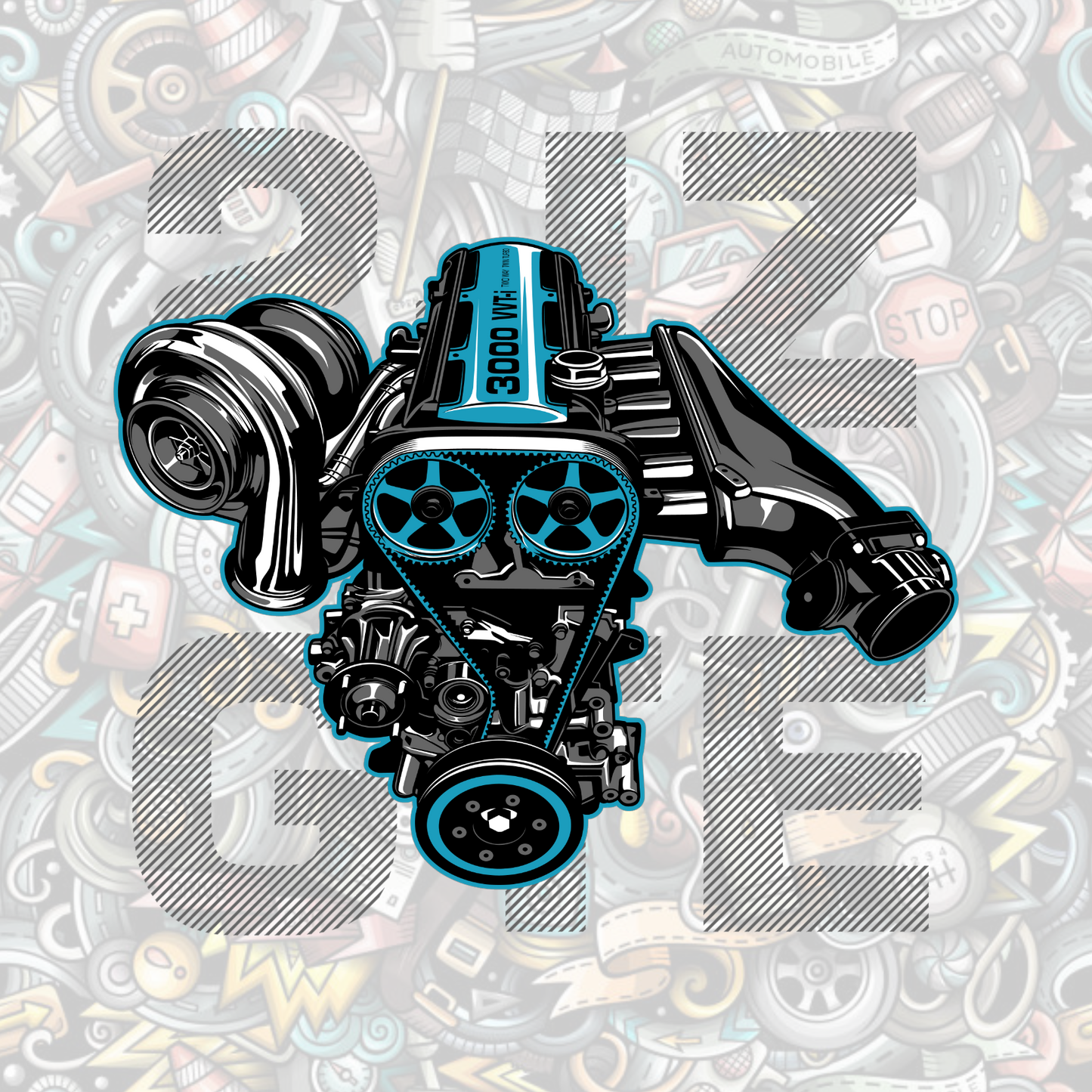 2JZ Engine - Digital artwork