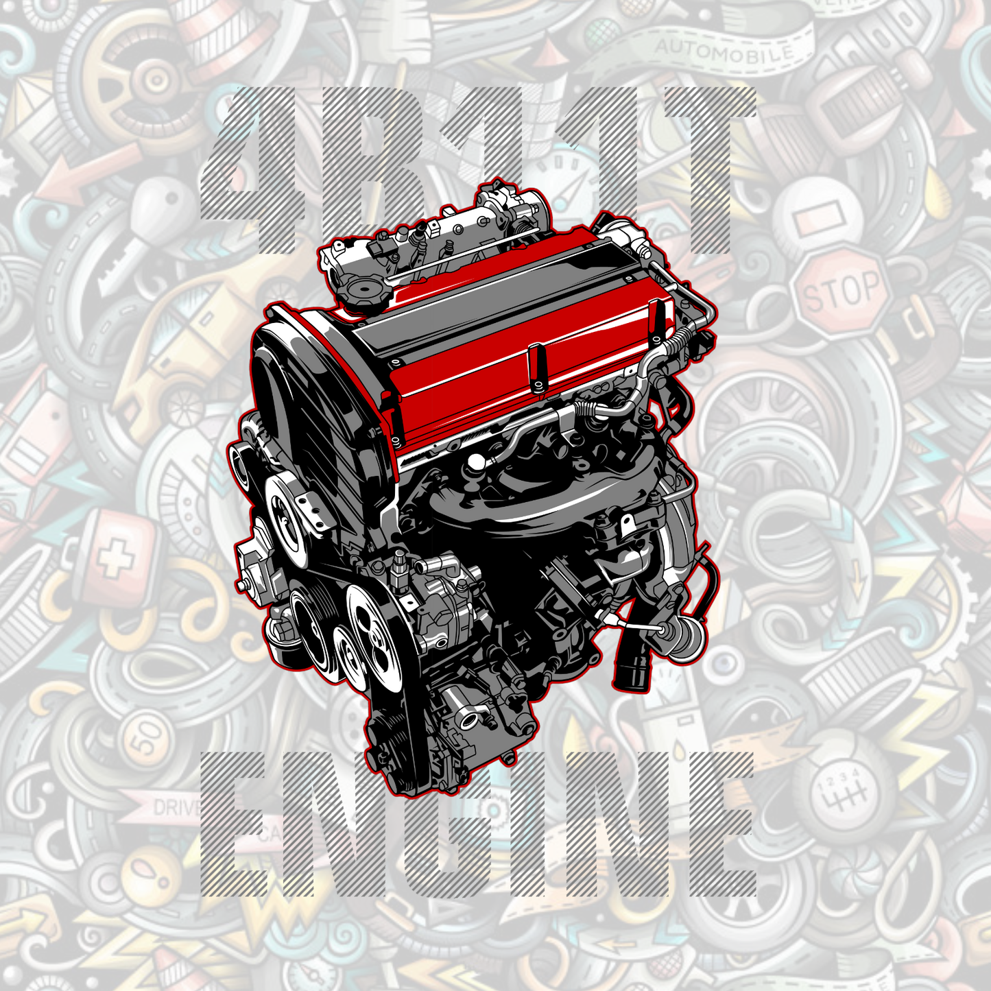 4B11T Engine - Digital artwork
