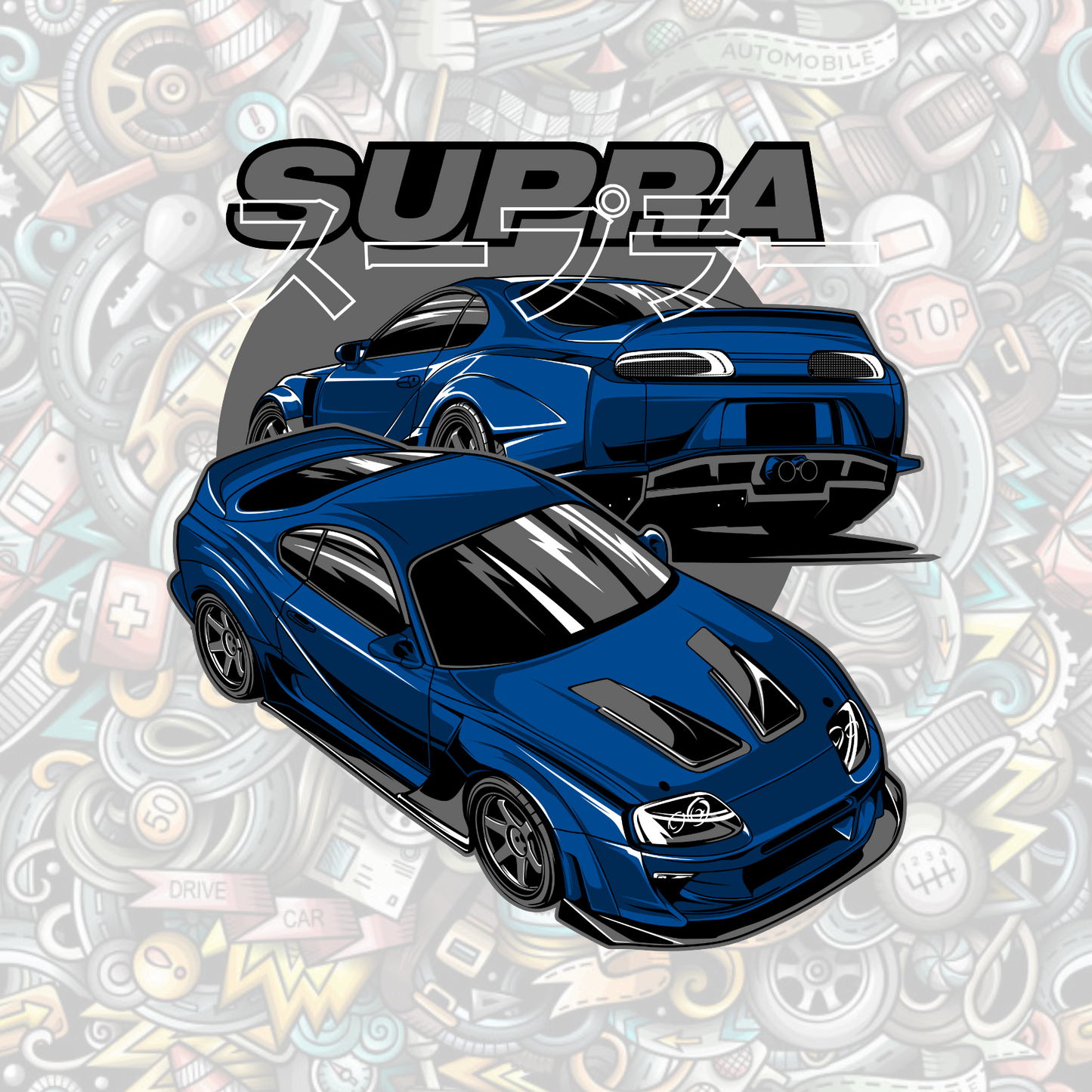 Blue Supra - Digital artwork